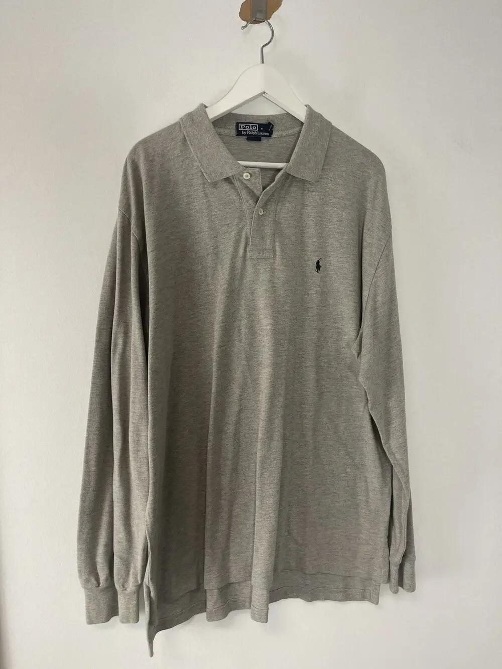 Polo Ralph Lauren Shirt Mens 2XL Polo Gray Long Sleeve Classic N28
